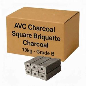 Charbon de bois en briquettes de sciure de bois carrées, format export standard, 10 kg, pour barbecue domestique et chicha - Product Image 1