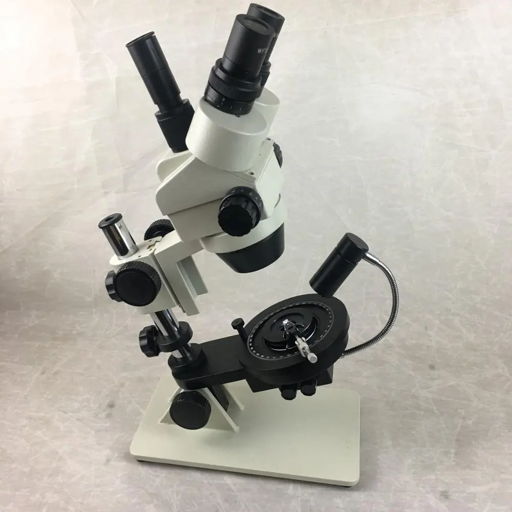 Microscópio de iluminação led de baixo custo, joias