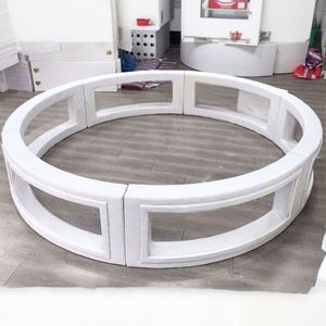 Piscine à balles transparente blanche pour enfants, structure en bois et plastique, parois confortables, pour usage intérieur/extérieur >20k - Product Image 2