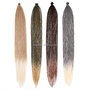 Extensiones <span class=keywords><strong>de</strong></span> <span class=keywords><strong>Cabello</strong></span> sintético, <span class=keywords><strong>trenzas</strong></span> largas <span class=keywords><strong>de</strong></span> ganchillo <span class=keywords><strong>para</strong></span> pelo estilo Hippie, Reggae - Product Image 4