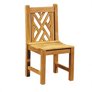 Chaise de jardin moderne en bois massif durable avec dossier, idéale pour la salle à manger et les parcs - Product Image 1