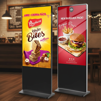 Écran d'affichage publicitaire LCD sur pied pour intérieur, 32 à 75 pouces, écran tactile, affiche numérique, kiosque pour magasin de détail et ascenseur