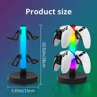 Support de console de jeu avec éclairage RGB intelligent pour ambiance de bureau, contrôle par application, support de rangement pour PS5 Pro/Slim