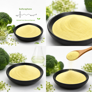 Polvere di Sulforafano di Grado Alimentare CAS 4478-93-7 1% 98% DL-Sulforafano Estratto di Germogli di Broccoli Materia Prima <span class=keywords><strong>per</strong></span> Integratori Alimentari - Product Image 2