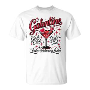 T-shirt pour femmes Galentine Girl Club, tendance, articles pour la Saint-Valentin, en faveur des femmes - Product Image 1