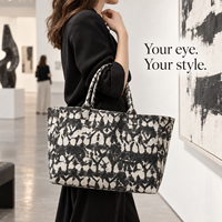 Sac fourre-tout en toile camouflage pour accessoires de voyage, avec ouverture supérieure et poignées en tissu, idéal pour un transport décontracté