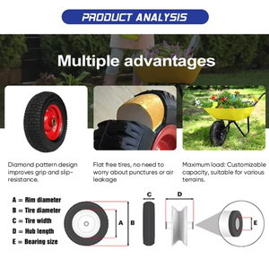 Neumático Profesional para Carretilla Neumática con Construcción Resistente y Banda de Rodadura Profunda Autolimpiante para Uso Agrícola - Product Image 2