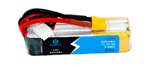 แบตเตอรี่แบบโซลิดสเตท Sinxpower รุ่นปรับแต่งพิเศษ 3S 11.1V 530mah 90C สำหรับโดรน  รับประกัน 12 เดือน 800 รอบการใช้งาน สำหรับโดรน RC UAV 3S - Product Image 2