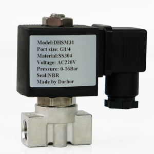 Darhor 2 voies petite taille 1/8 ''1/4'' électrovanne pour gaz SS304 vanne d'eau électrique - Product Image 1