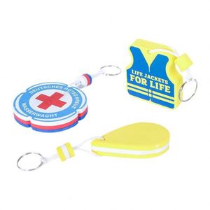 Key <b>Float</b> Foam Keychain for Boating <b>Fishing</b> Sailing Outdoor Sports Oval <b>Float</b> Key Ring PU Foam Floating Keychain - Product Image 2