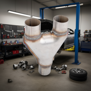 Tubo di Scarico in Acciaio Inossidabile con Diametro Interno di 3 Pollici e Doppio Ingresso per Silenziatore, per Miglioramento delle Prestazioni dell'Auto - Product Image 2