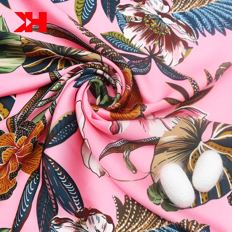 Kahn Good Quality Pure Silk Organic Satin Fabric mulberry