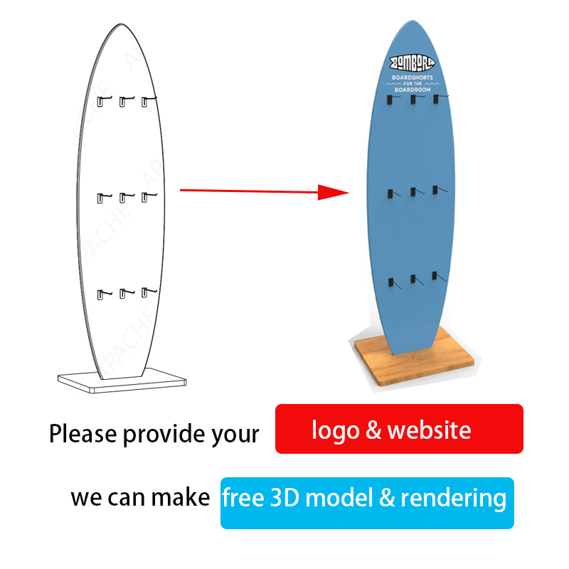 Apache Custom Wood Floor Tie Display Stand for Brand Stores — view 3