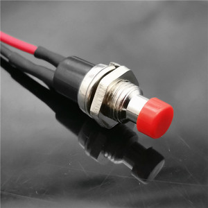 Interruptor de botón momentáneo automotriz con orificio de 7MM, interruptor de botón (NO, autorreinicio) con terminal precableado para modificación de coche - Product Image 3