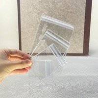 Sac à bijoux en PVC transparent avec logo personnalisé, imperméable, 100 pièces MOQ, réutilisable, à fermeture éclair, en plastique pour l'emballage de bagues, de boucles d'oreilles, de lunettes