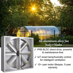 Ventilador de Pared Solar de Gran Tamaño para Ahorro de Energía, Ventilación de Granjas Ganaderas/Cerdas/Lácteas, Ventilación de Invernaderos, Garantía de 5 Años - Product Image 3