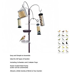 Heavy Duty automatico eco-friendly portatile esterno ferro Multi attrae uccello stazione di alimentazione con asta di alimentazione per uccelli - Product Image 2