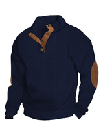 Nouveau pull d'extérieur décontracté pour hommes à manches longues tricoté col montant en gros