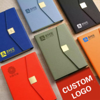 Nouveau design, carnet A5 vintage imprimé multicolore, logo OEM, en cuir PU, agenda à trois volets avec boucle pour stylo et reliure cousue