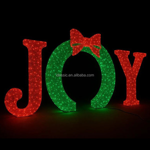 Enseigne LED lumineuse de Noël pour l'extérieur, lettres de Noël pour l'éclairage paysager commercial - Product Image 2