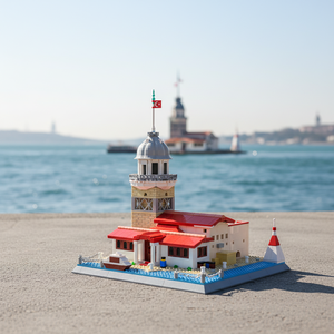 Set di Costruzioni <span class=keywords><strong>Torre</strong></span> della Vergine <span class=keywords><strong>Istanbul</strong></span> Turchia, Giocattolo Educativo in Plastica ABS, 909 Pezzi - Product Image 1