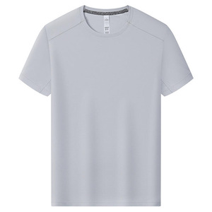 Promotional T-Shirt Solid Color Polyester Fiber Thin Aurora White Pearl Gray Torrent Gray Leisure Wear GJ11-81031 - Product Image 1