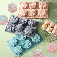 Moule en silicone antiadhésif en forme de fleur pour gâteaux, chocolats, fudges, gelées et gâteaux de lune