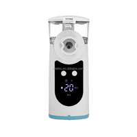 Nebulizador de Mano Recargable de Malla para Animales (Gatos y Perros) Ultra Silencioso, Alivio Rápido, Capacidad de 10ml, Pantalla Clara, Automático, Uso Médico