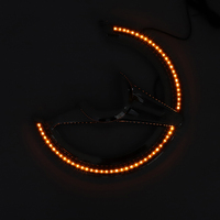 Kit Penutup Rotor Rem LED Krom dengan Lensa Merah Lensa Asap Lensa Bening Cocok untuk Honda Goldwing GL1800 2018-2026 Plastik ABS