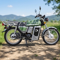 Moto électrique sportive 72V 2500W, vitesse maximale 80 km/h, homologuée pour la route, pour adultes