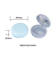Mini étui à poudre compact vide peinture en caoutchouc coloré Offre Spéciale étui à poudre Macaron personnalisé pour le visage