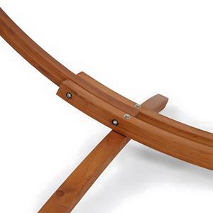 Hamaca de Lona con Estructura de Madera y Acero para Exteriores, para Patio, Balcón, Jardín, Columpio Individual - Product Image 3