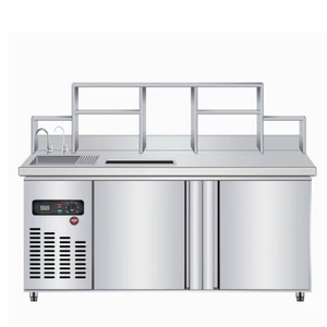 Mostrador de Acero Inoxidable de Diseño Personalizado para Cafetería y Tienda de Té con Leche, Mostrador de Trabajo de Acero Inoxidable para Té de Burbujas - Product Image 1