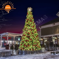 Arbre de Noël géant imperméable pour l'extérieur, décoration de Noël personnalisée avec LED, arbre de Noël commercial pour centre commercial, place publique, événement en ville