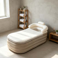Baignoire gonflable moderne pliable pour adultes en PVC, idéale pour les bains relaxants et les spas