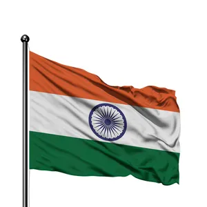 Kustom semua ukuran Semua Negara cetak dua sisi poliester 3x5 Negara Bendera India