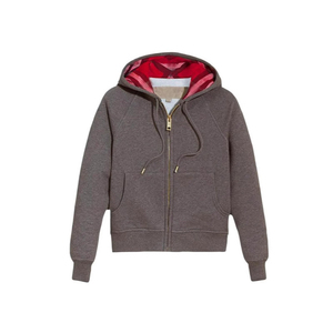 <span class=keywords><strong>Veste</strong></span> zippée à <span class=keywords><strong>capuche</strong></span> personnalisable en coton doux de haute qualité pour femmes <span class=keywords><strong>Veste</strong></span> brodée courte décontractée respirante - Product Image 5