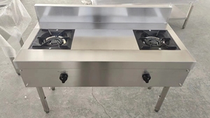 Réchaud à <span class=keywords><strong>gaz</strong></span> commercial à 2 brûleurs RTK, économique, pour cuisinière en terre cuite, usage industriel, pour cuisine/restaurant/hôtel - Product Image 3