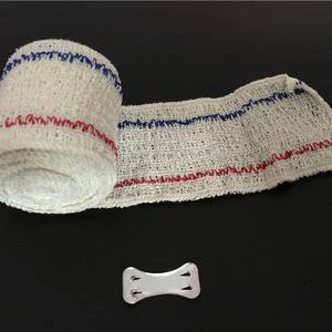 <b>Elastic</b> <b>Bandage</b> 7.5cm X 4.5m Red Blue Trim Non Sterile Wound Dressing First Aid Training <b>Bandage</b> - Product Image 5