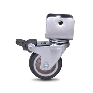 <span class=keywords><strong>Rueda</strong></span> <span class=keywords><strong>Giratoria</strong></span> Silenciosa de TPR para Cuna con Soporte en U, Material Seguro, Ruedas para Silla de Oficina y Muebles - Product Image 3