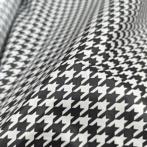 Motif pied-de-poule 100% Polyester 240T 300T 320T Tissu imprimé pongé doux pour vêtements - Product Image 2