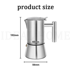<span class=keywords><strong>Cafetera</strong></span> <span class=keywords><strong>Italiana</strong></span> de Acero Inoxidable Plateada de 6 <span class=keywords><strong>Tazas</strong></span> y 300 ml, <span class=keywords><strong>Cafetera</strong></span> Espresso para Estufa, para Acampar o Uso Doméstico, <span class=keywords><strong>Cafetera</strong></span> Moka de Inducción - Product Image 3