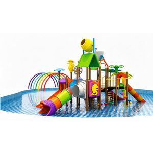 Parque Acuático <span class=keywords><strong>de</strong></span> Acero y Plástico LLDPE para Exteriores, Equipo <span class=keywords><strong>de</strong></span> Juego Acuático Personalizado para Niños, Casa <span class=keywords><strong>de</strong></span> Agua con Múltiples Toboganes y Rociadores - Product Image 5