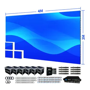 4M X 3M Turnkey Complete ระบบ P2 P3 P2.6 P2.9 P3.91จอแสดงผล LED 500มม.X 500มม.LED ฉากหลังในร่มกลางแจ้ง LED