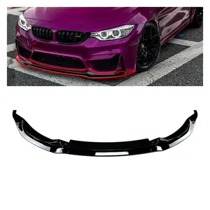 AMP-Z F80 pemisah bibir depan, Gloss hitam bahan plastik penyetelan badan otomatis untuk BMW 3 seri F80 F82 F83 2015-2020 bibir depan