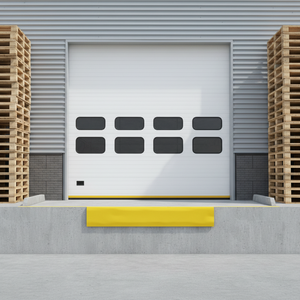 Puerta Seccional Automática de Acero Inoxidable con Aislamiento de Poliuretano <span class=keywords><strong>para</strong></span> Almacenes, con Elevación Vertical y Protección Contra Incendios - Product Image 1