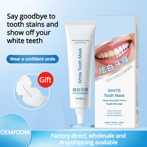 Bandes blanchissantes pour les <span class=keywords><strong>dents</strong></span> - Gel - Élimination des taches et du tartre - Film blanchissant - Patchs dentaires non irritants pour les <span class=keywords><strong>dents</strong></span> sensibles - Product Image 1