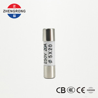 Fusibles AC personnalisables ZHENGRONG R054 certifiés IEC à soufflage rapide en céramique pour automobile, haute capacité de coupure, basse tension 20A, vente en gros