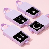 Boîte personnalisée plusieurs couleurs boîte coulissante artisanat cajas para joyeria tiroir en carton rigide emballage pendentifs bijoux boîte de papier cadeau