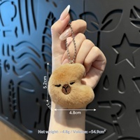 Pendentif en peluche Capybara étoile et lune, doux et mignon, petit porte-clés pour sac, vente en gros Chine MX-82023